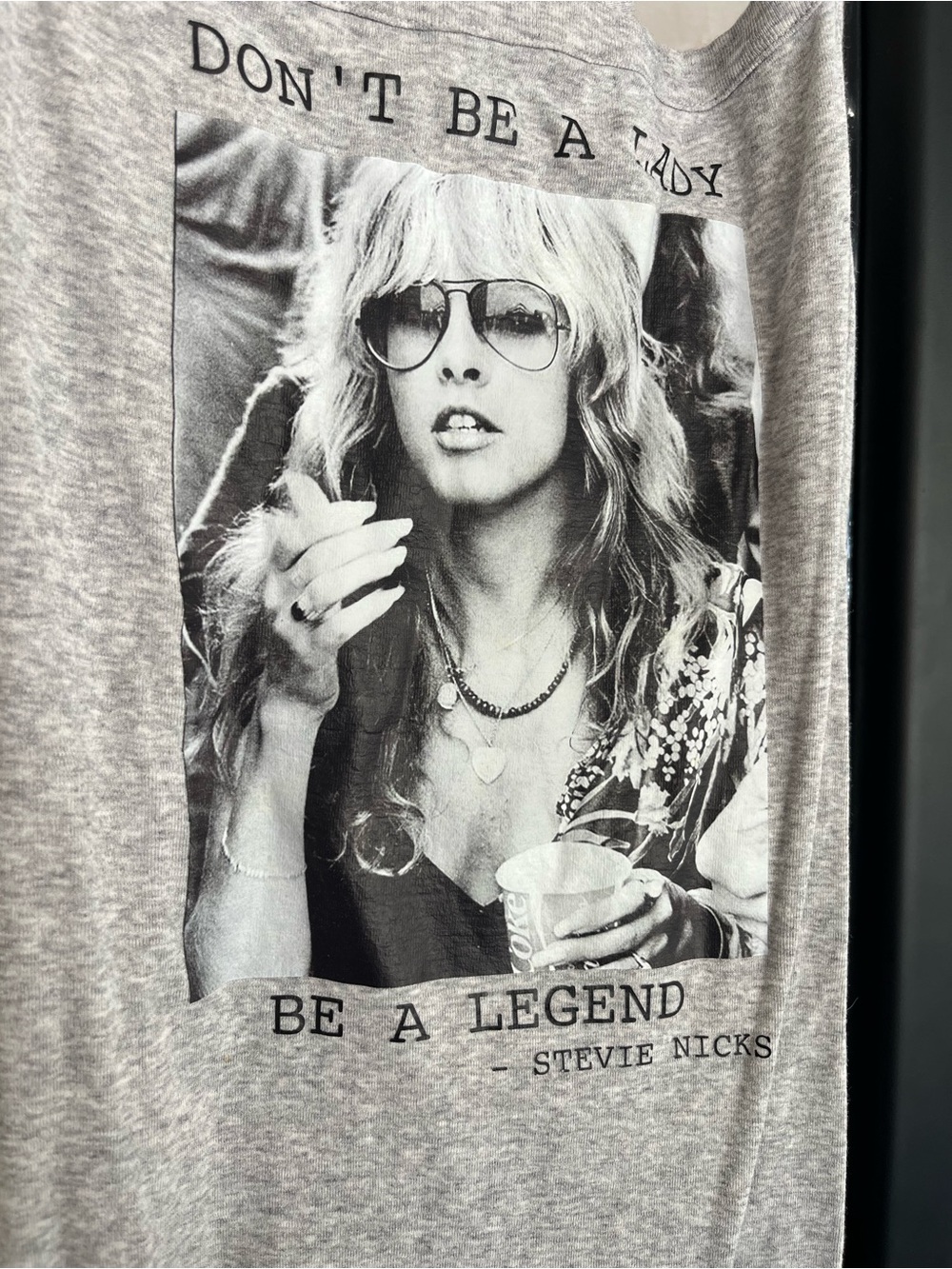 Stevie Nicks Graphic Grey Tank Top - Be a Legend